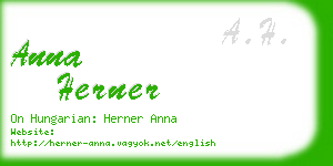 anna herner business card